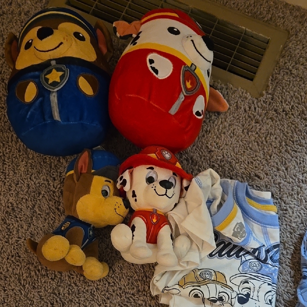 Paw Patrol Plush Toy Set - Blue and Red